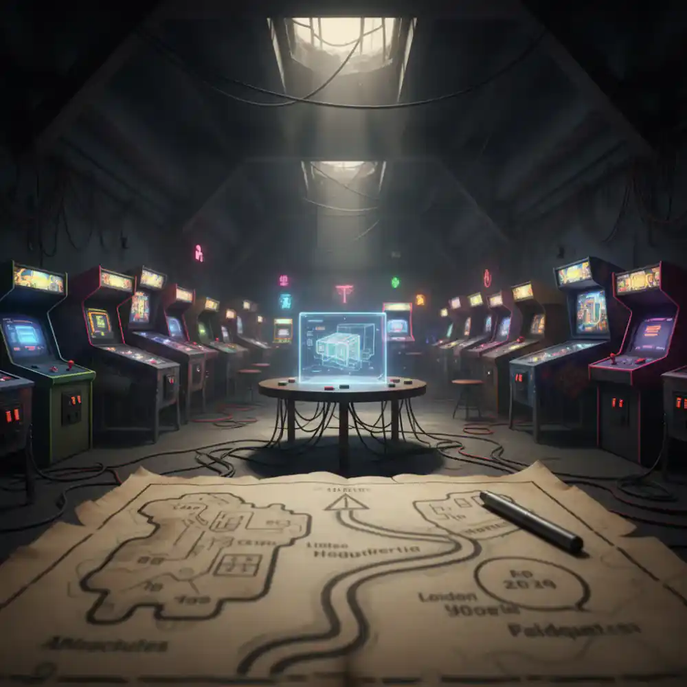 Kaart naar arcade hoofdkwartier